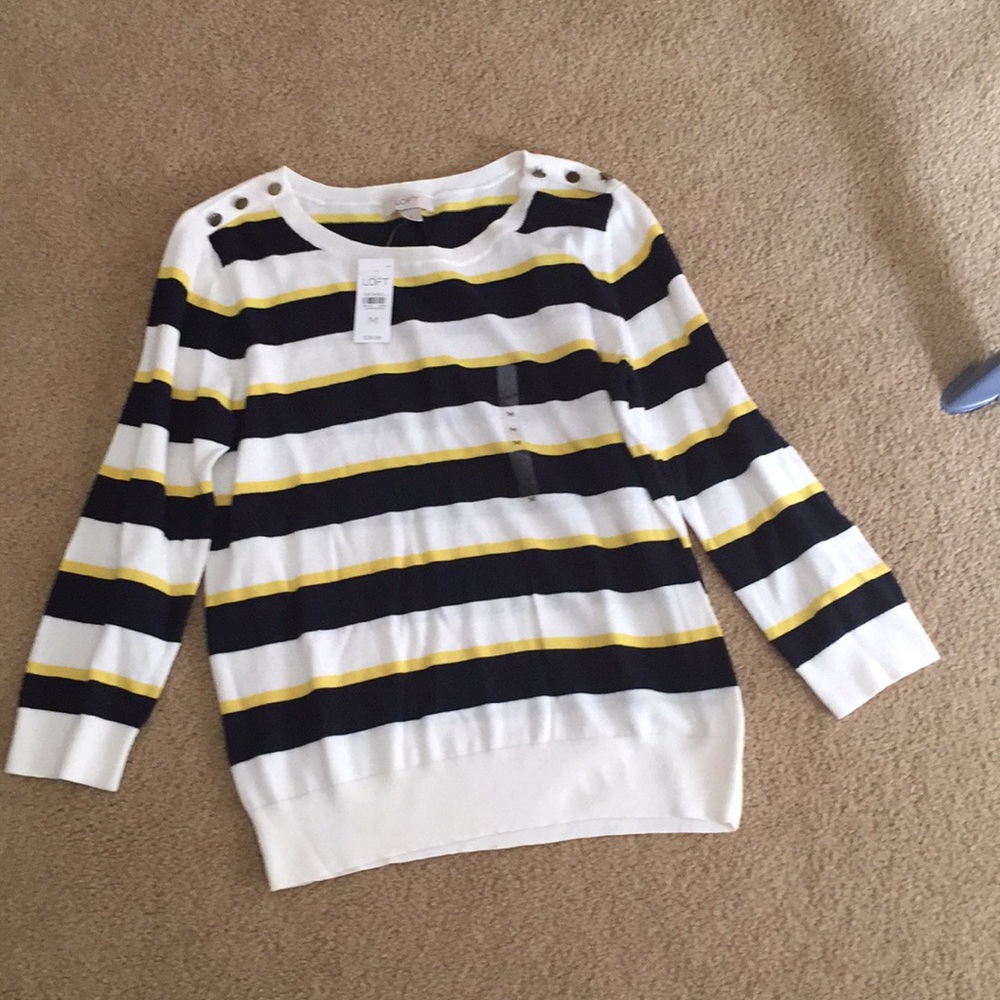 NWT LOFT Striped Sweater Size Medium